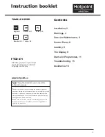 Предварительный просмотр 1 страницы Hotpoint FTCD 871 Instruction Booklet