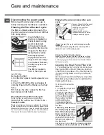 Предварительный просмотр 6 страницы Hotpoint FTCL 87 Instruction Booklet