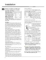 Предварительный просмотр 2 страницы Hotpoint FTVFG 65B Instruction Booklet