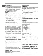 Предварительный просмотр 6 страницы Hotpoint FUFY Operating Instructions Manual