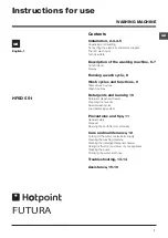 Hotpoint FUTURA HF6D 551 Instructions For Use Manual предпросмотр