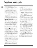 Preview for 8 page of Hotpoint Futura WMFG 611 Instructions For Use Manual