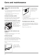 Preview for 12 page of Hotpoint Futura WMFG 611 Instructions For Use Manual