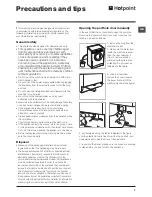 Предварительный просмотр 7 страницы Hotpoint Futura WMFG 741 Instructions For Use Manual