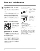 Предварительный просмотр 6 страницы Hotpoint Futura WMFL 833 Instructions For Use Manual