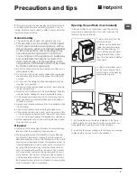 Предварительный просмотр 7 страницы Hotpoint Futura WMFL 833 Instructions For Use Manual