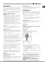 Предварительный просмотр 5 страницы Hotpoint FZS 175 xx Operating Instructions Manual