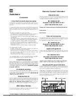 Preview for 2 page of Hotpoint FZS 175 Operating Instructions Manual