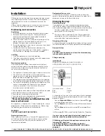 Preview for 5 page of Hotpoint FZS 175 Operating Instructions Manual