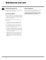 Preview for 10 page of Hotpoint GE750DX Operating Instructions Manual