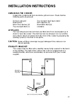 Preview for 31 page of Hotpoint GW81 Instructions For Installation And Use Manual