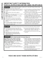 Предварительный просмотр 2 страницы Hotpoint HCM4SMWW Owner'S Manual And Installation Instructions