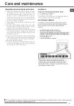 Предварительный просмотр 21 страницы Hotpoint HD5G00CCBK/UK Instructions For Installation And Use Manual