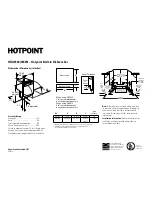 Hotpoint HDA3500 Specification Sheet preview