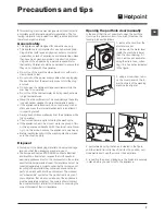 Предварительный просмотр 7 страницы Hotpoint HE7L 492 Instructions For Use Manual