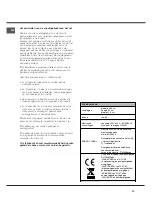 Preview for 53 page of Hotpoint HH 50 IX/HA Operating Instructions Manual