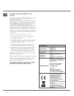 Preview for 62 page of Hotpoint HH 50 IX/HA Operating Instructions Manual