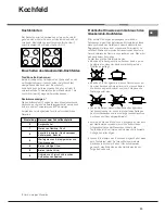 Preview for 65 page of Hotpoint HH 50 IX/HA Operating Instructions Manual