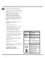 Preview for 71 page of Hotpoint HH 50 IX/HA Operating Instructions Manual