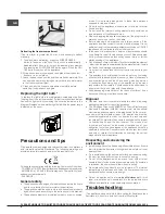 Предварительный просмотр 8 страницы Hotpoint HM 31 AA E Operating Instructions Manual