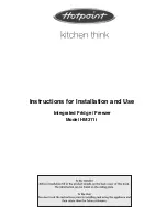 Hotpoint HM311i Instructions For Installation And Use Manual предпросмотр