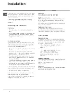 Preview for 2 page of Hotpoint HM312AIFF Operating Instructions Manual