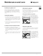 Предварительный просмотр 7 страницы Hotpoint HM312AIFF Operating Instructions Manual