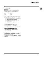 Preview for 5 page of Hotpoint HM312NI Instructions For Installation And Use Manual