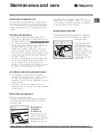 Предварительный просмотр 7 страницы Hotpoint HM3150F Operating Instructions Manual