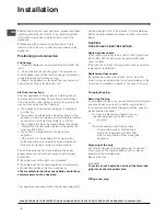 Preview for 2 page of Hotpoint HM315NI Operating Instructions Manual