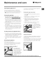 Предварительный просмотр 7 страницы Hotpoint HM315NI Operating Instructions Manual