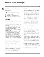 Предварительный просмотр 8 страницы Hotpoint HM315NI Operating Instructions Manual