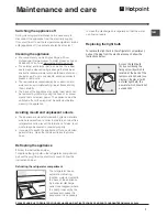 Предварительный просмотр 7 страницы Hotpoint HM3250F.1 Operating Instructions Manual