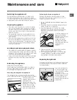 Предварительный просмотр 7 страницы Hotpoint HMB312AAI Operaing Instructions