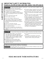 Предварительный просмотр 2 страницы Hotpoint HME02GGM Owner'S Manual And Installation Instructions