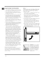 Предварительный просмотр 10 страницы Hotpoint HME35 Instructions For Installation And Use Manual