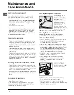 Предварительный просмотр 10 страницы Hotpoint HME400N Operating Instructions Manual