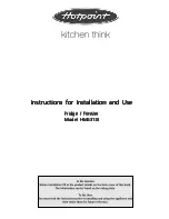 Hotpoint HMS313I Instructions For Installation And Use Manual предпросмотр