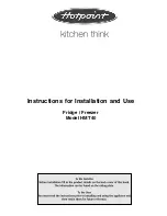 Hotpoint HMT40 Instructions For Installation And Use Manual preview