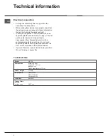 Предварительный просмотр 4 страницы Hotpoint HS 110 Instructions For Use Manual