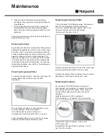 Предварительный просмотр 7 страницы Hotpoint HS 110 Instructions For Use Manual