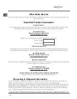 Preview for 12 page of Hotpoint HS16 Series Operating Instructions Manual