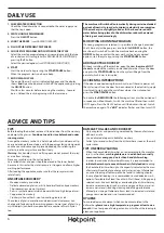 Preview for 6 page of Hotpoint HSFCIH4798FS Daily Reference Manual