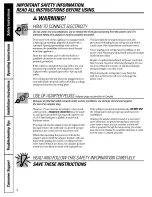 Preview for 4 page of Hotpoint HSS22IFMACC and Owner'S Manual And Installation Instructions