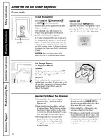 Preview for 10 page of Hotpoint HSS22IFMACC and Owner'S Manual And Installation Instructions