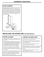 Preview for 15 page of Hotpoint HSS22IFMACC and Owner'S Manual And Installation Instructions