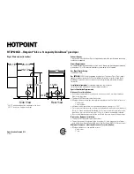 Preview for 1 page of Hotpoint HTDP120GDWW Dimensions And Specifications