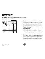 Preview for 2 page of Hotpoint HTDP120GDWW Dimensions And Specifications