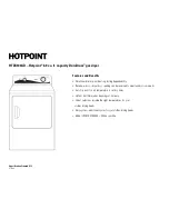 Предварительный просмотр 3 страницы Hotpoint HTDX100GDWW Specification Sheet