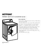 Preview for 3 page of Hotpoint HTDX100GM Specifications